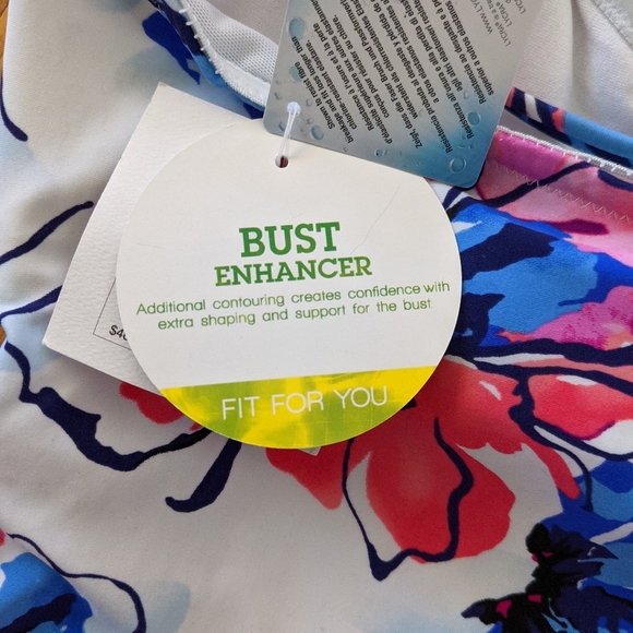 Croft & Barrow Floral Swim Top Size 6 - Picture 7 of 9